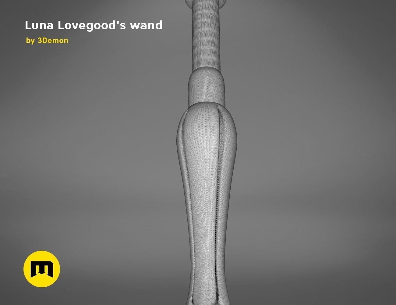 Wand of Luna Lovegood 3D print model_17