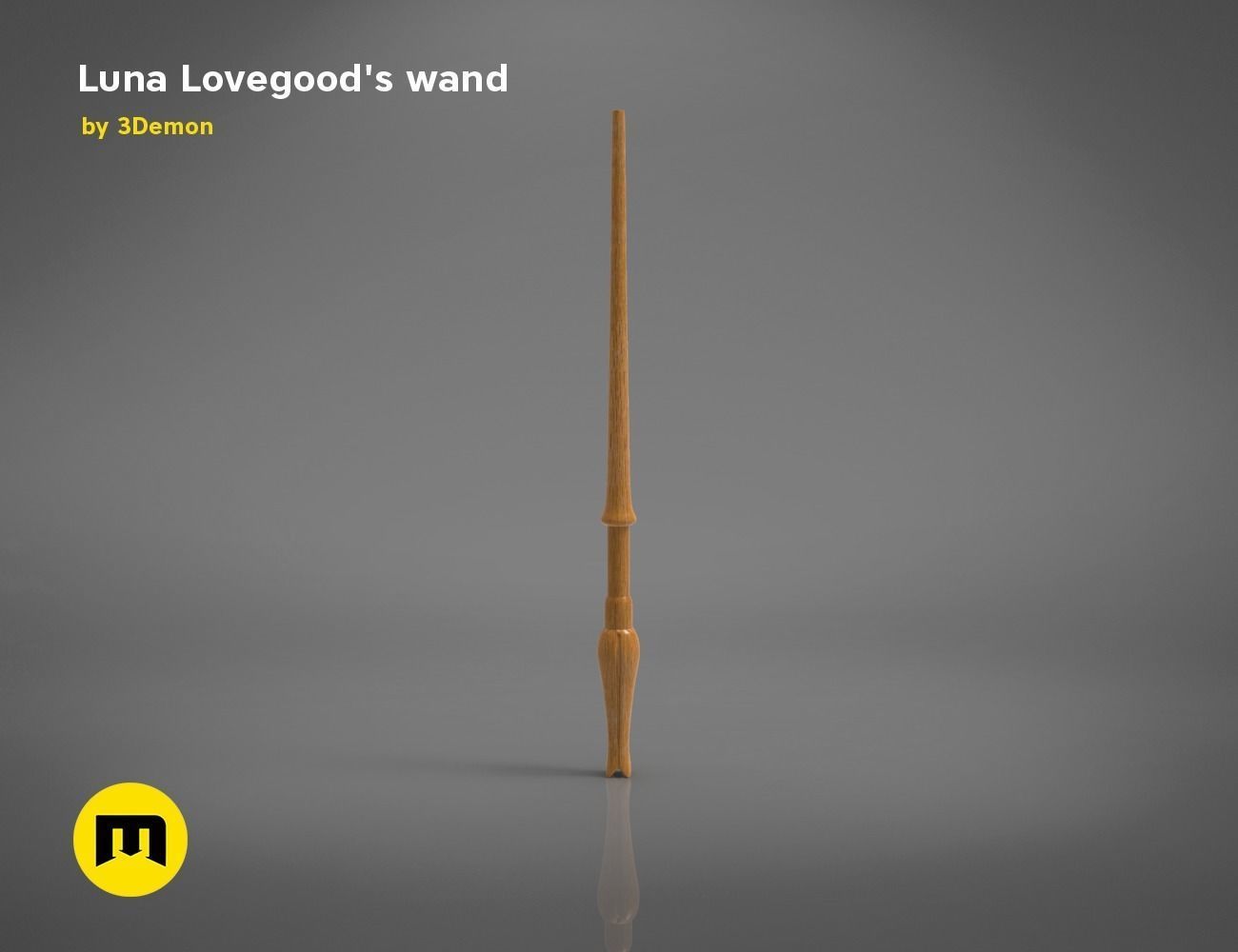 Wand of Luna Lovegood 3D print model_5