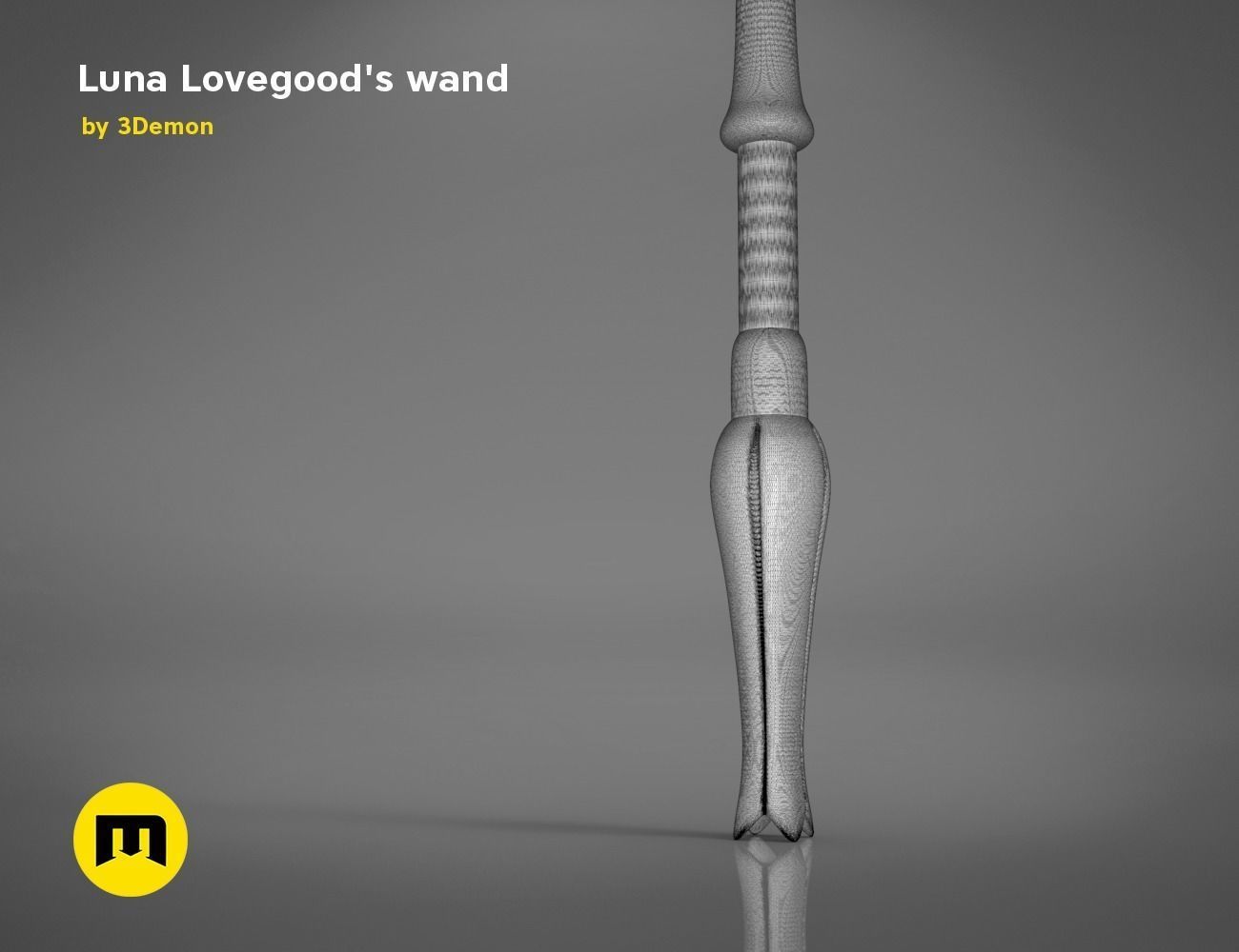 Wand of Luna Lovegood 3D print model_18