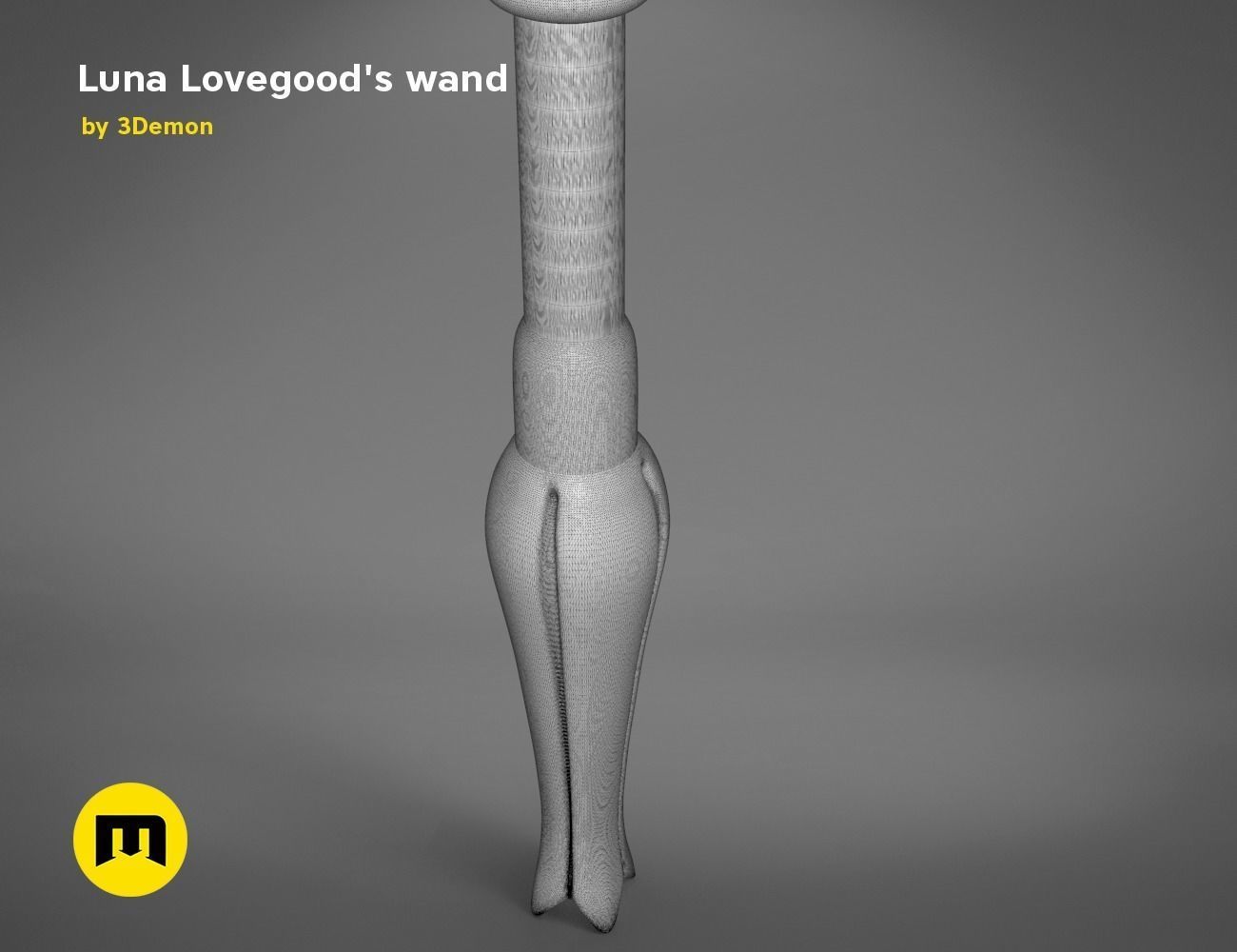 Wand of Luna Lovegood 3D print model_16