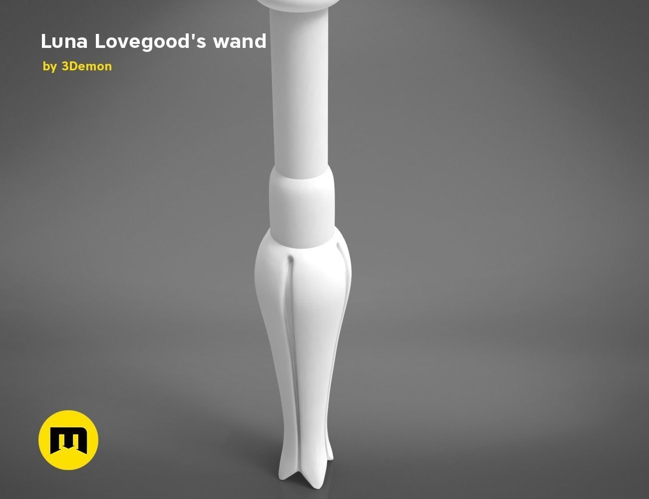 Wand of Luna Lovegood 3D print model_13