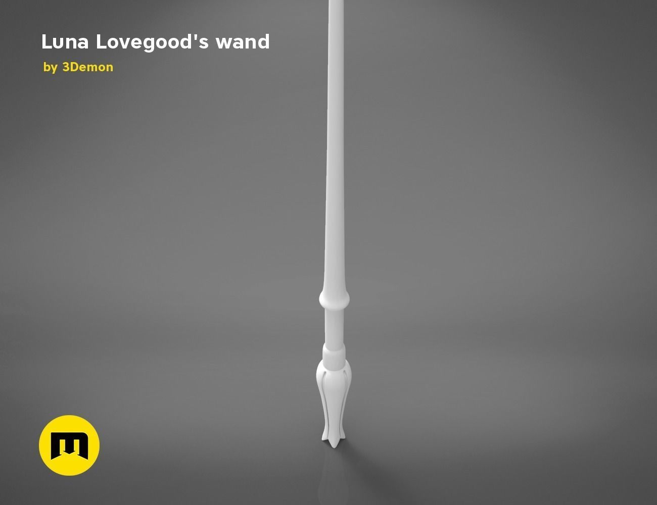 Wand of Luna Lovegood 3D print model_12
