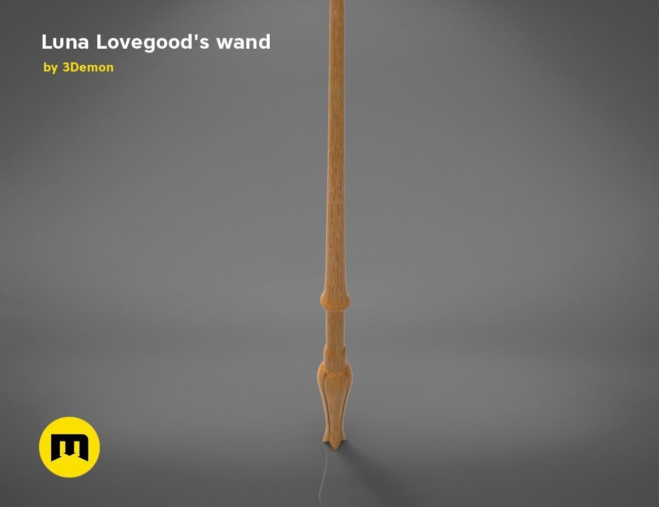 Wand of Luna Lovegood 3D print model_6