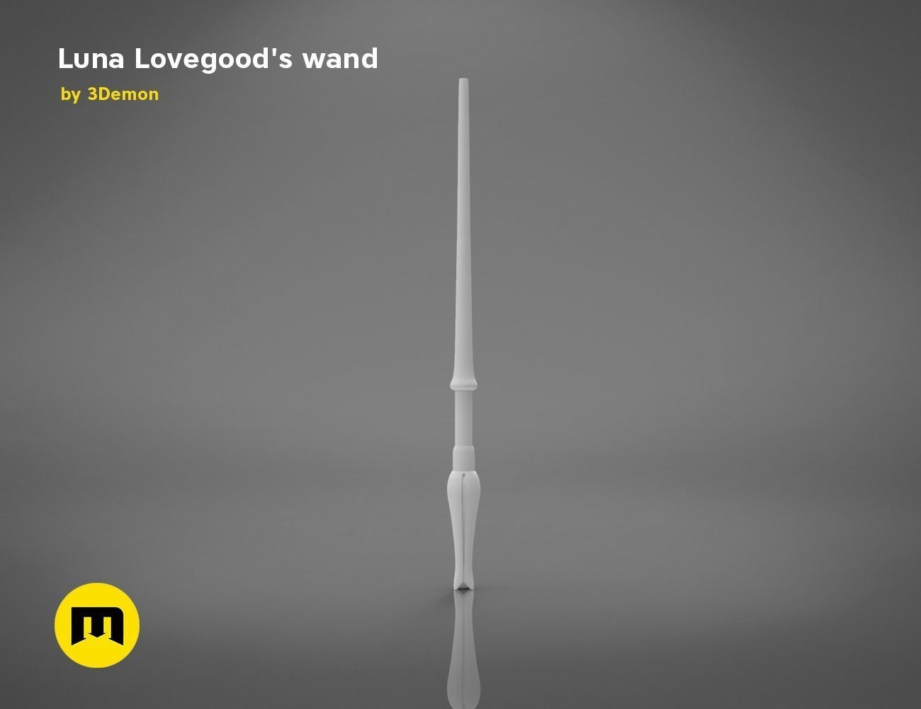 Wand of Luna Lovegood 3D print model_10