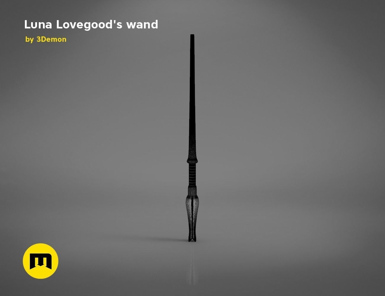 Wand of Luna Lovegood 3D print model_20