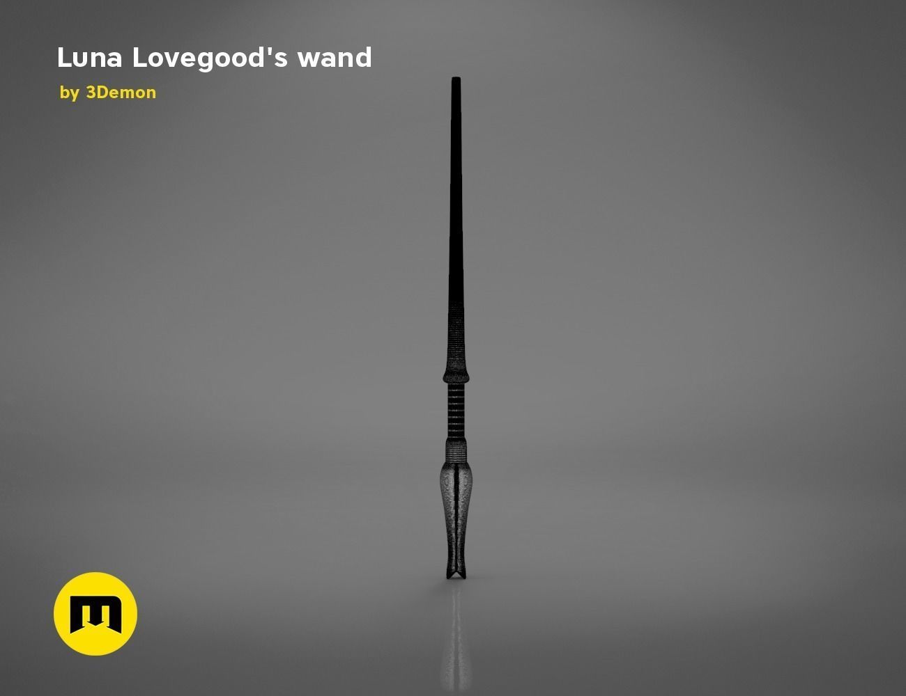 Wand of Luna Lovegood 3D print model_21