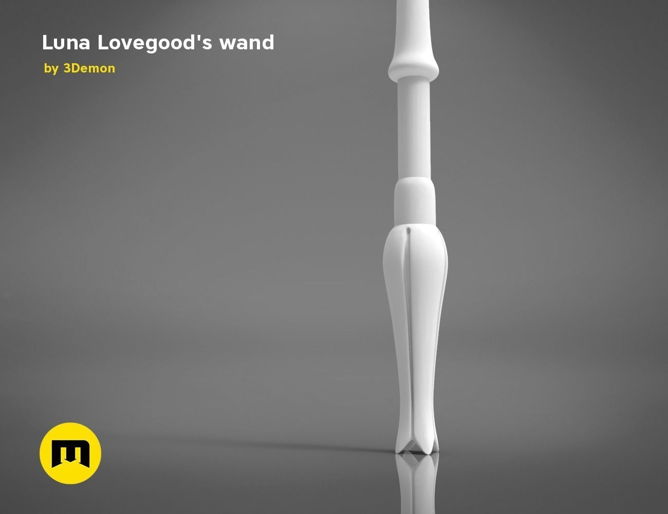 Wand of Luna Lovegood 3D print model_9
