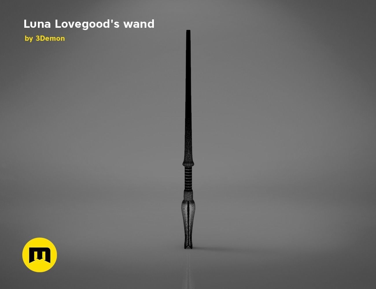 Wand of Luna Lovegood 3D print model_23