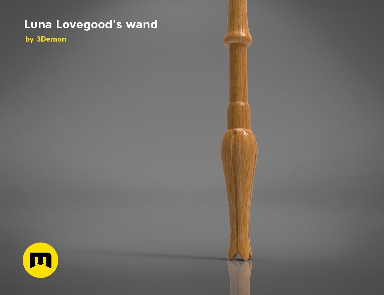 Wand of Luna Lovegood 3D print model_1