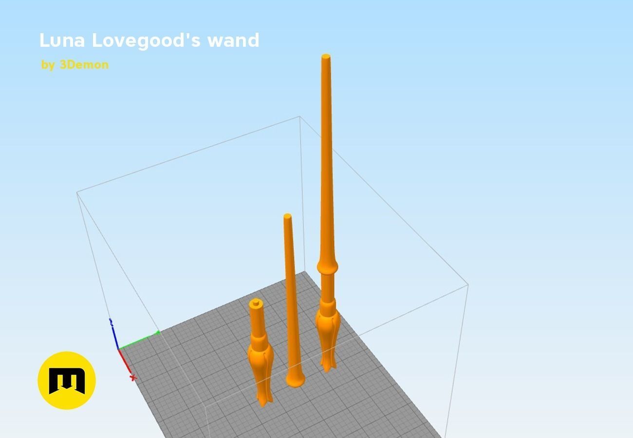 Wand of Luna Lovegood 3D print model_24