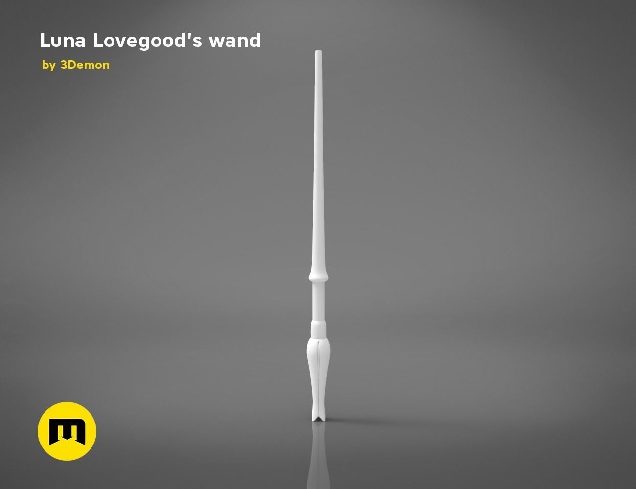 Wand of Luna Lovegood 3D print model_14