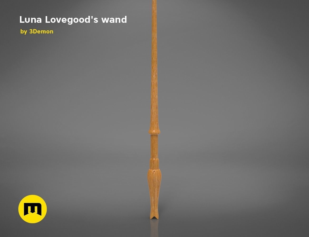 Wand of Luna Lovegood 3D print model_4