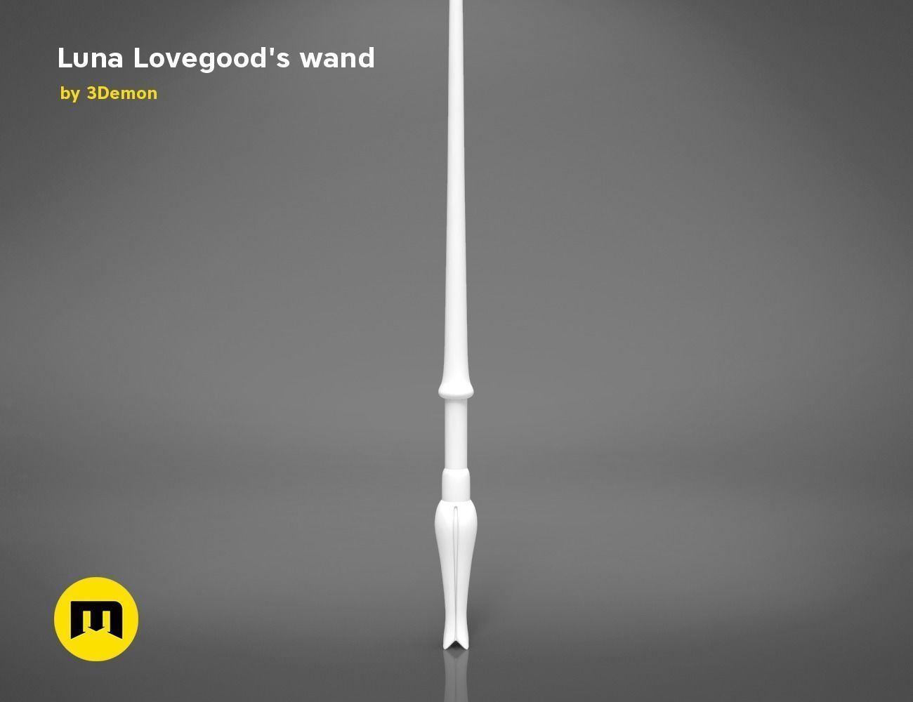 Wand of Luna Lovegood 3D print model_8