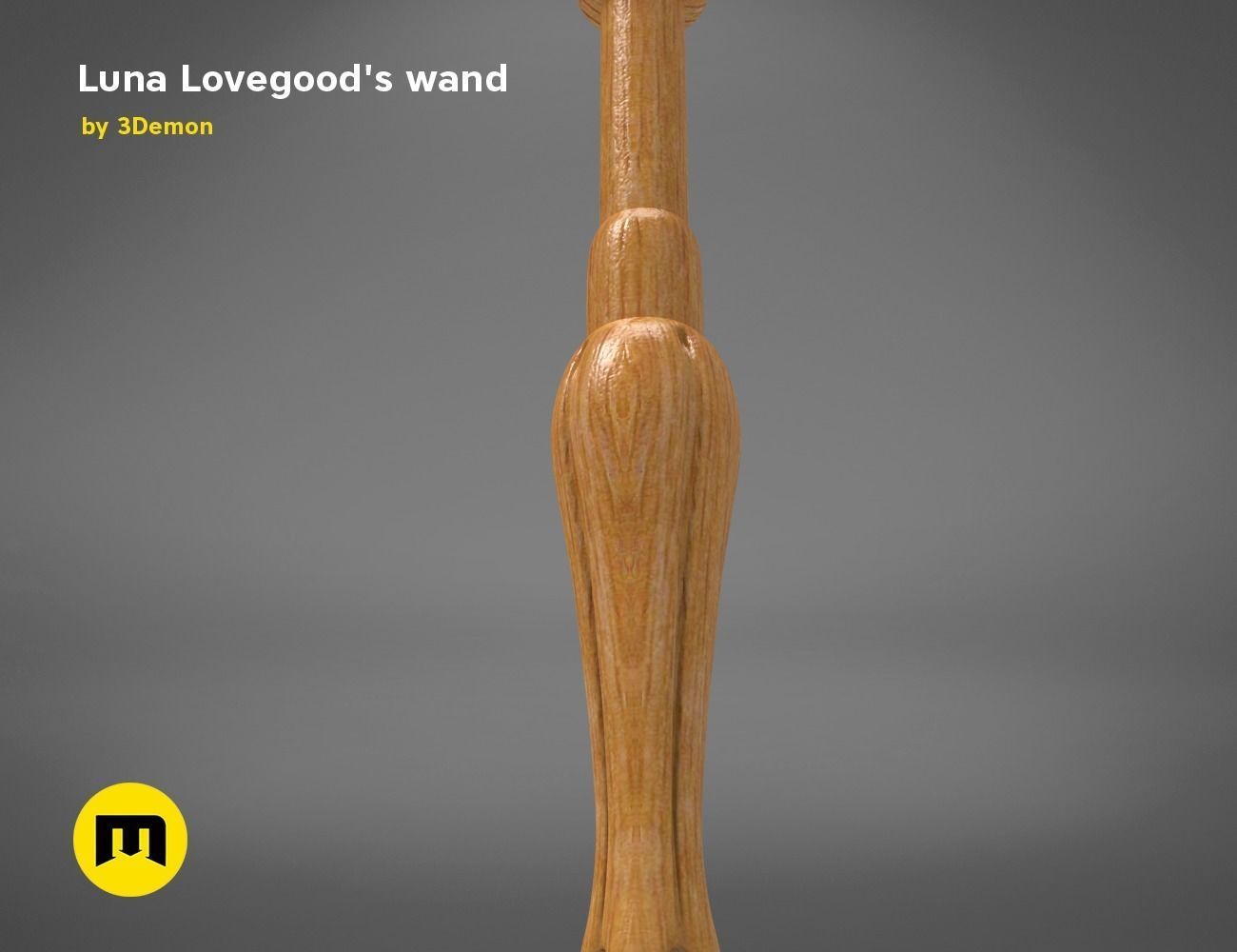 Wand of Luna Lovegood 3D print model_2