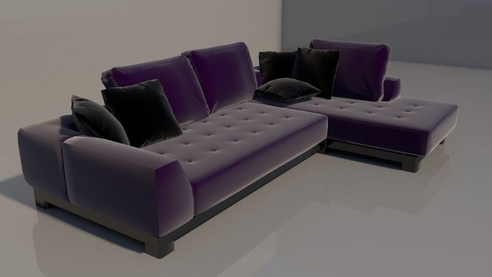 A Comfortable Sofa 3D model_2