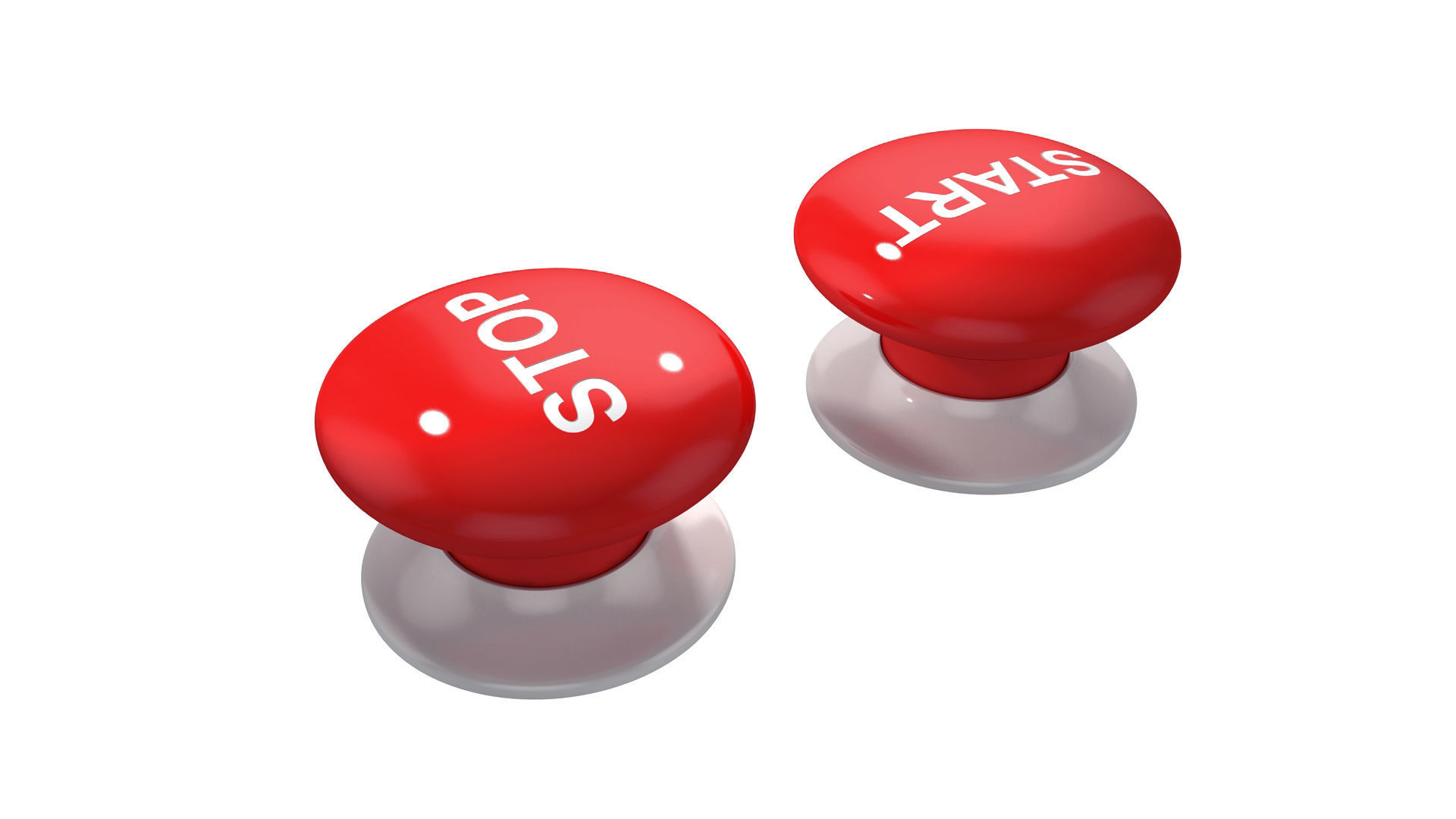Button start stop 3D model_4