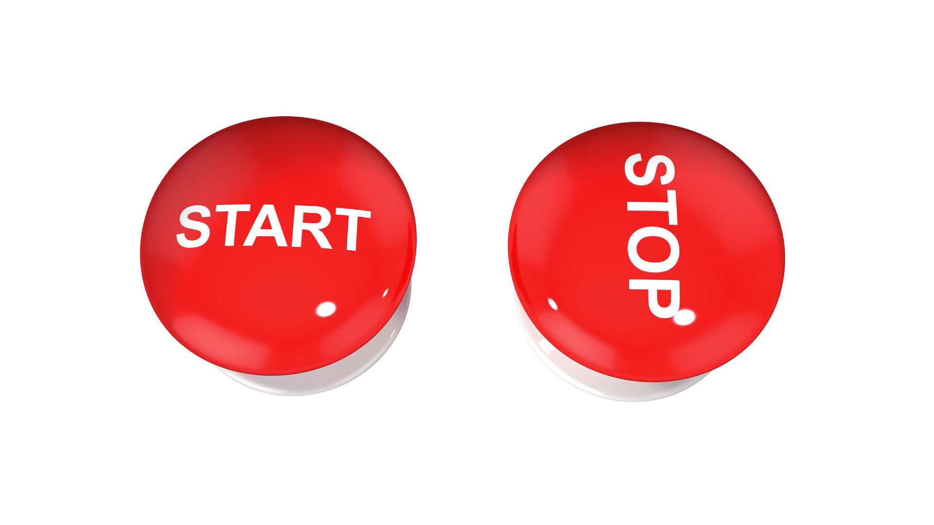 Button start stop 3D model_5