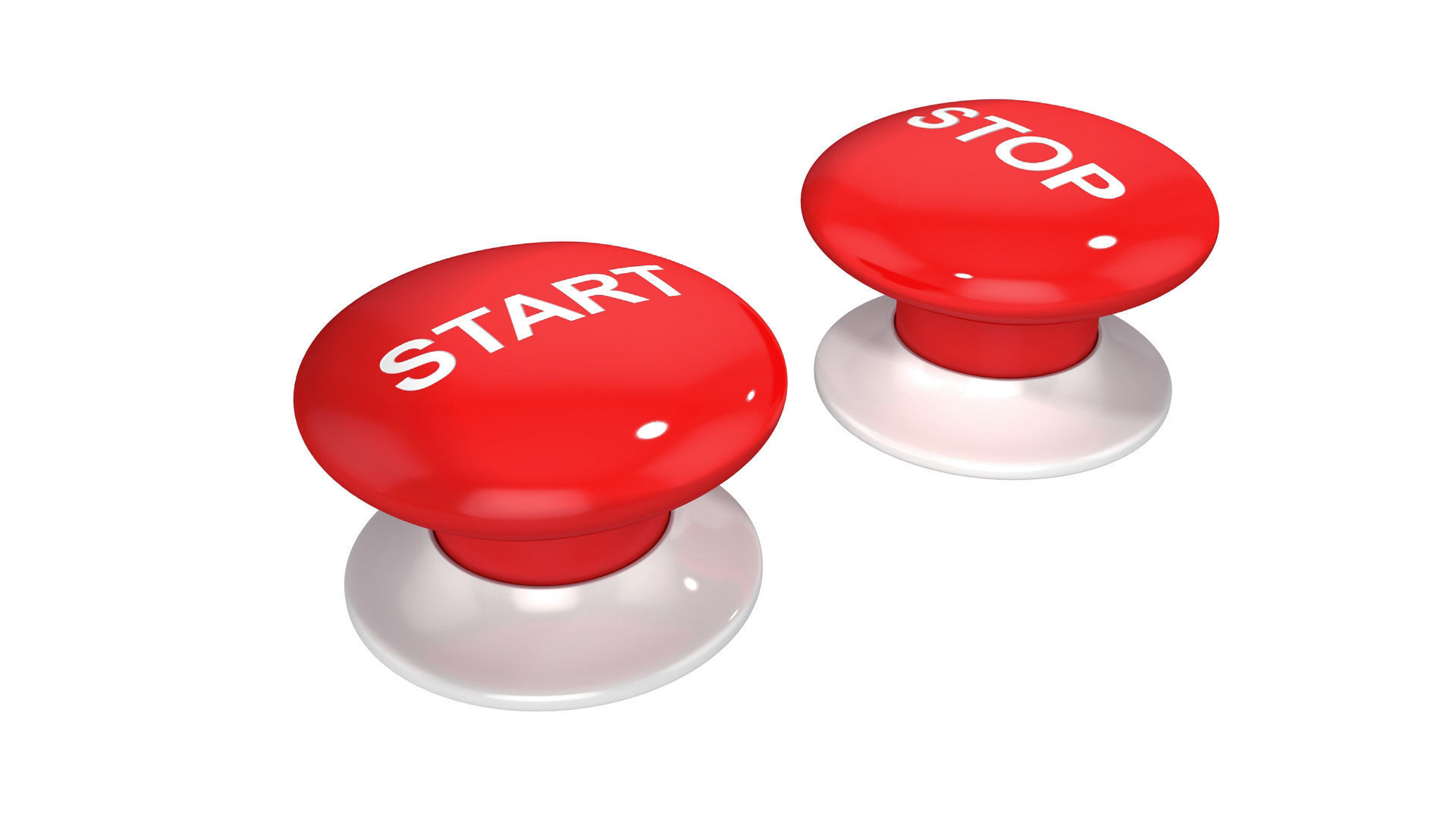 Button start stop 3D model_2