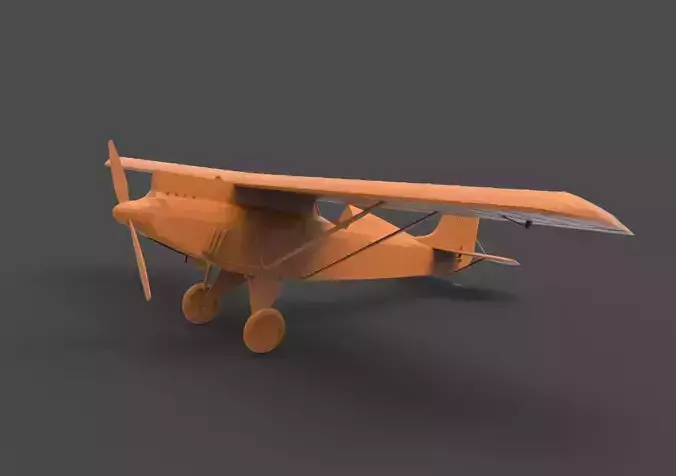 monoplane orange toy airplane
