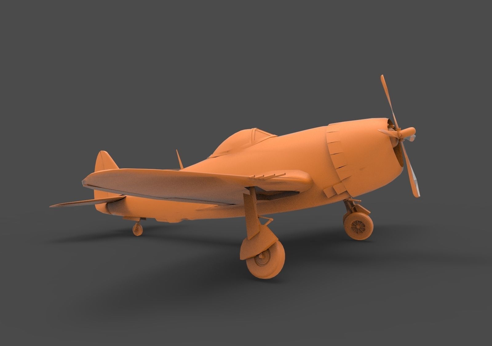 P-47 Thunderbolt 3D print model_2