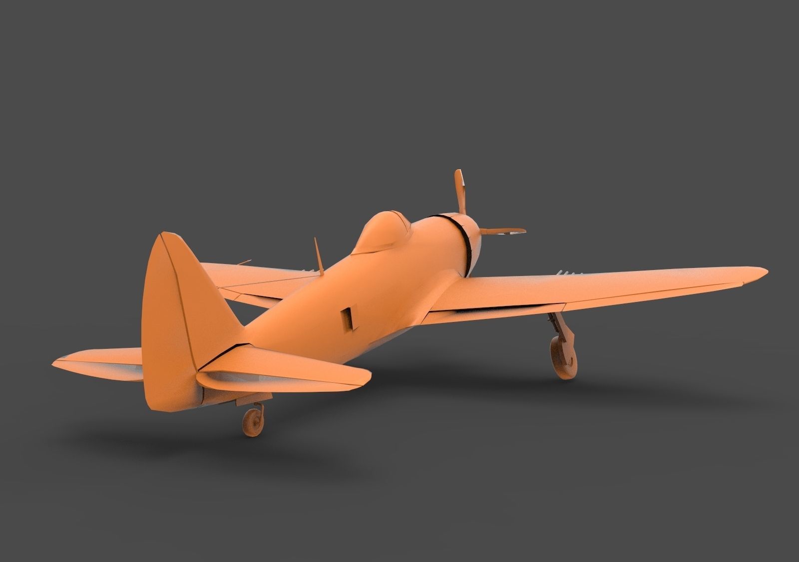 P-47 Thunderbolt 3D print model_4