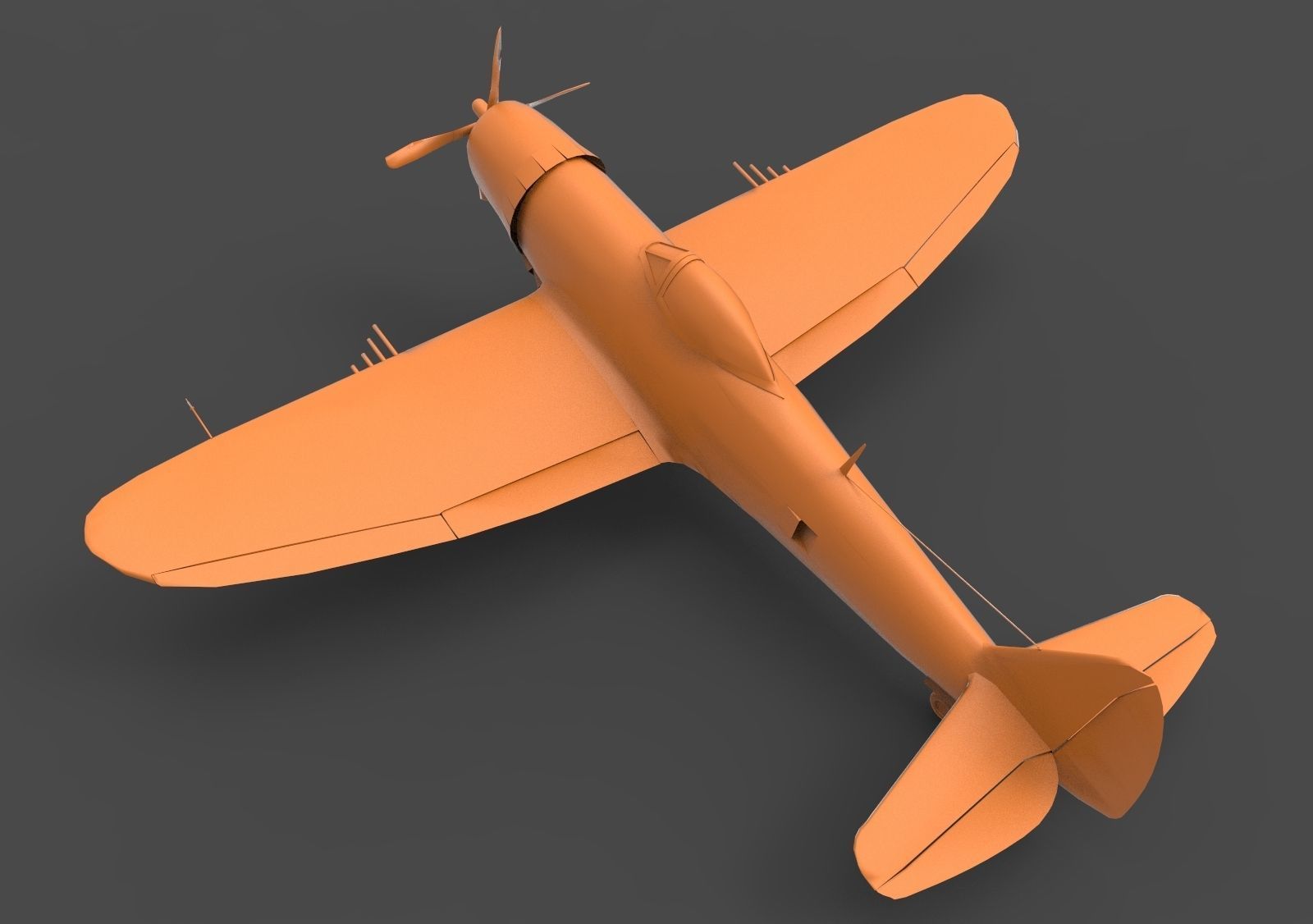 P-47 Thunderbolt 3D print model_6
