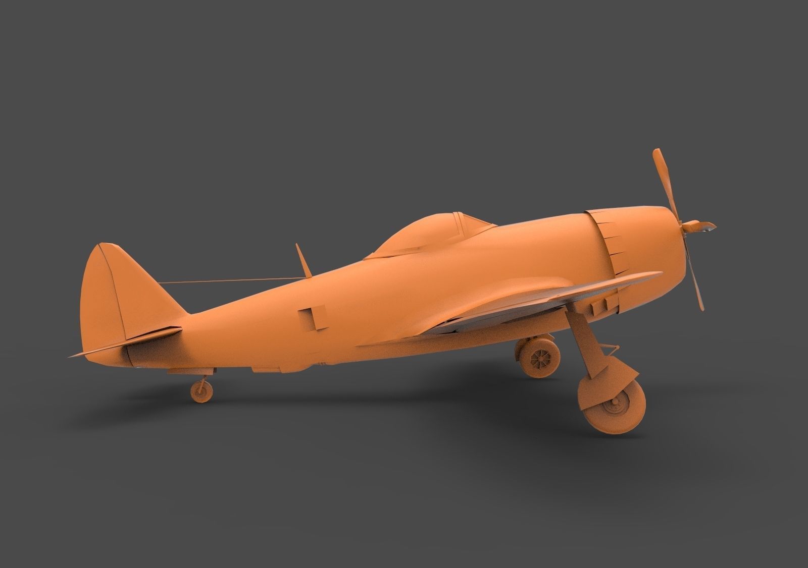 P-47 Thunderbolt 3D print model_3