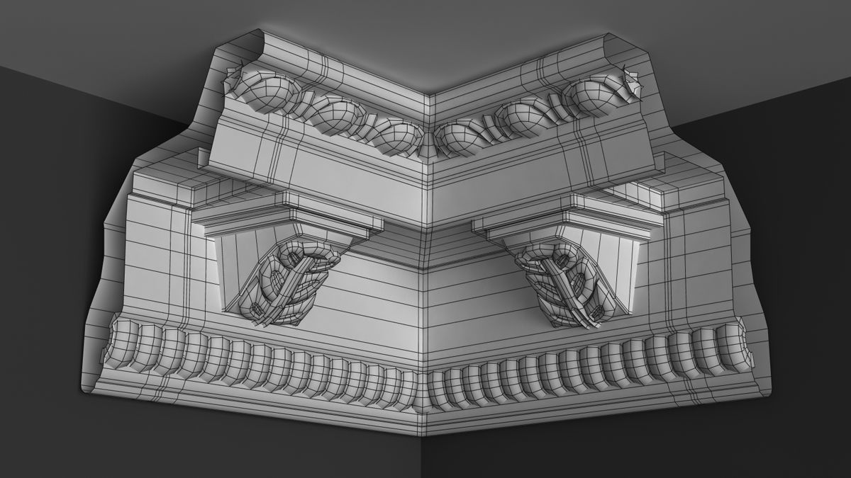 Cornice Moulding 3D model 3D model_3