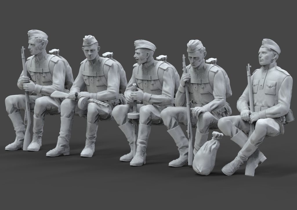 soldiers ussr ww2 3D print model_3