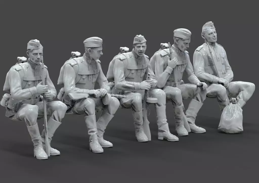 soldiers ussr ww2 3D print model_0
