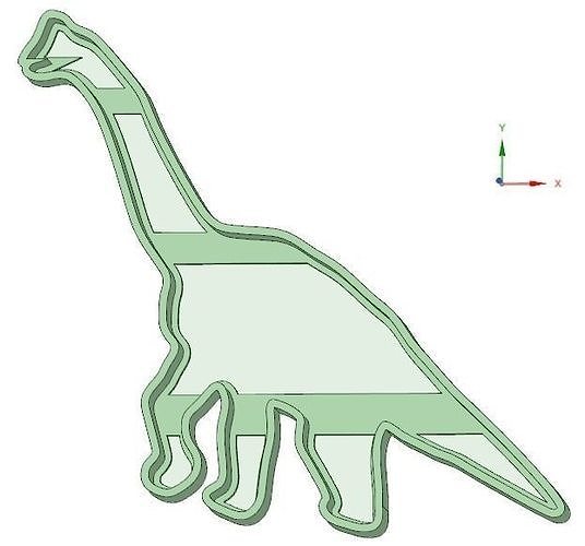 Dinosaurio  5 cookie cutter 3D print model