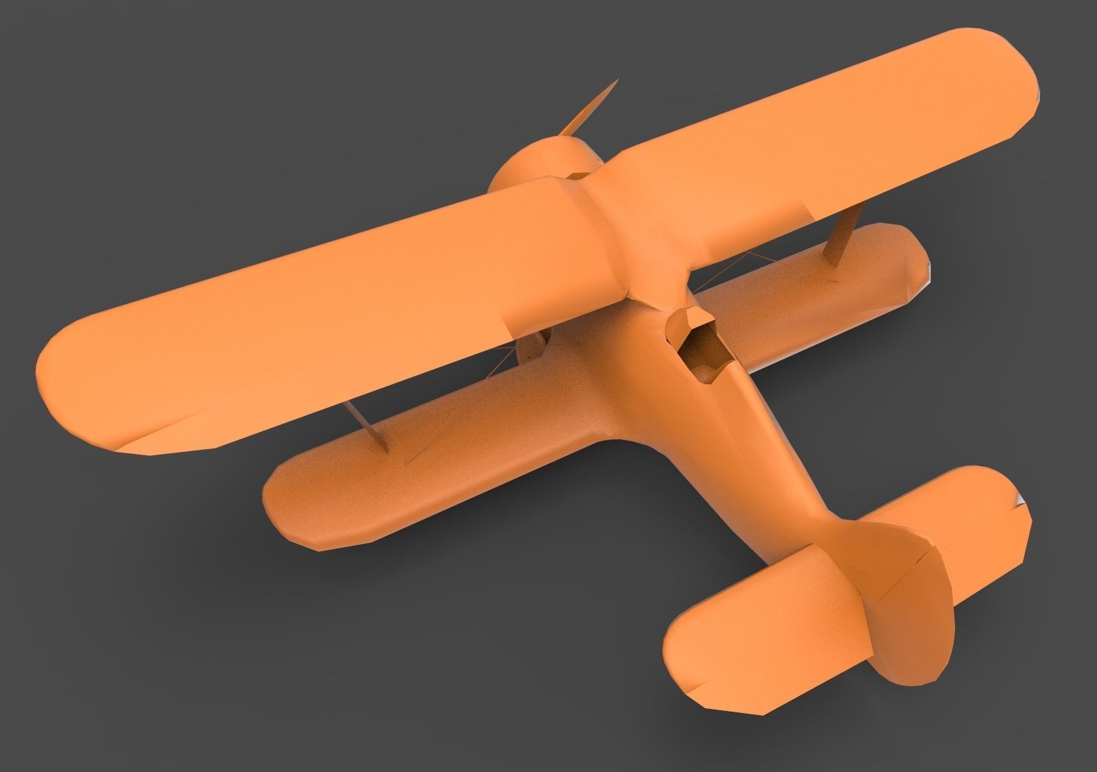 Polikarpov-153 vintage biplane 3D print model_6