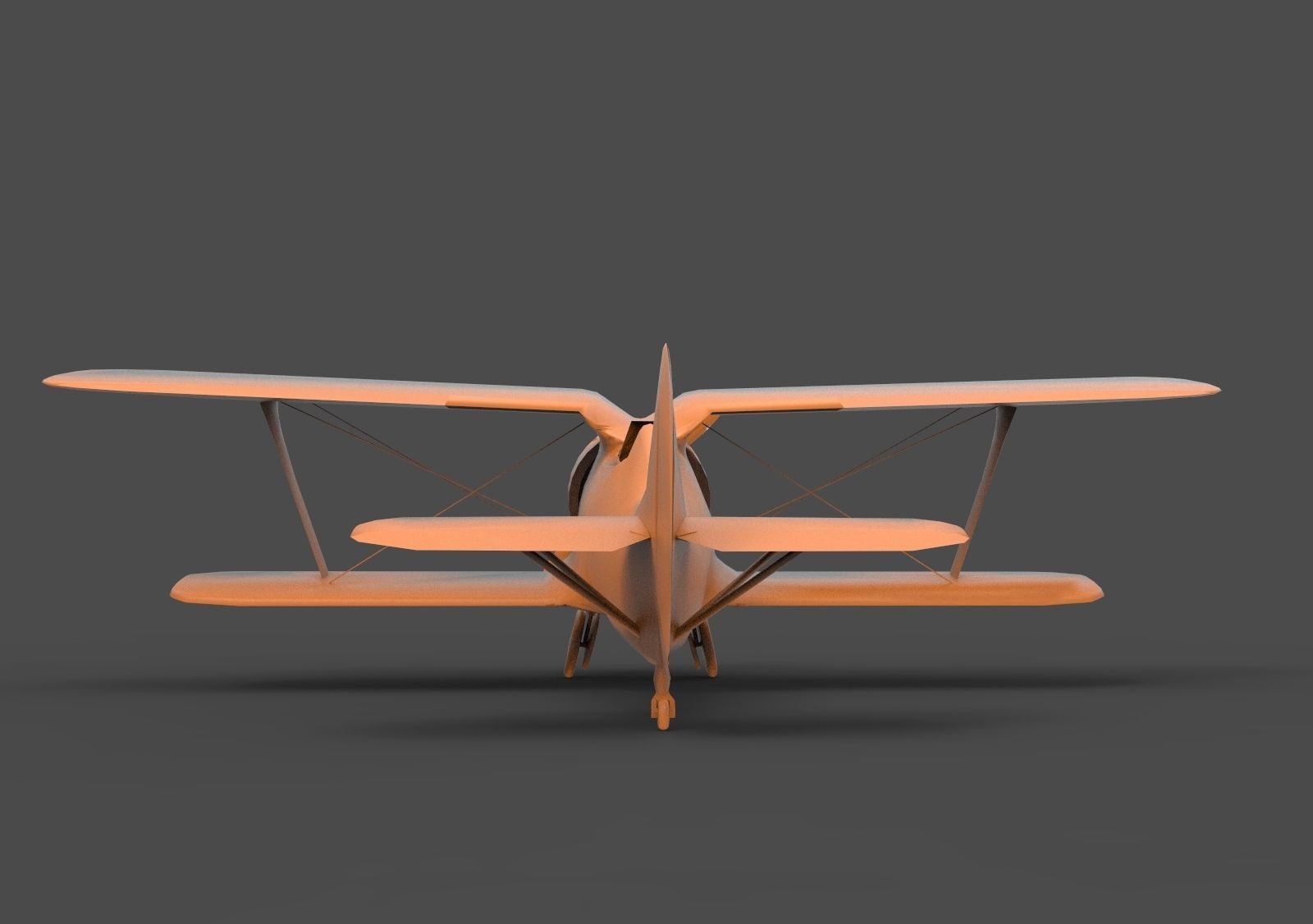 Polikarpov-153 vintage biplane 3D print model_5