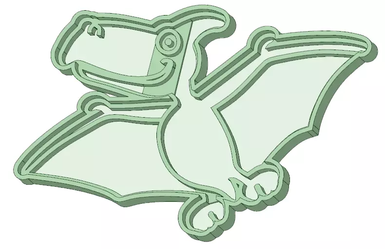Dinosaurio  8 cookie cutter 3D print model_0