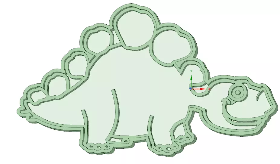 Dinosaurio 9 cookie cutter 3D print model