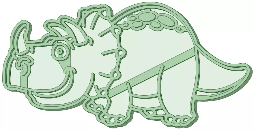 Dinosaurio 10 cookie cutter 3D print model