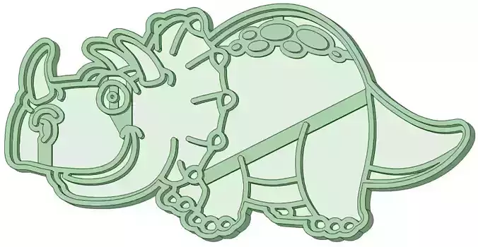 Dinosaurio 10 cookie cutter