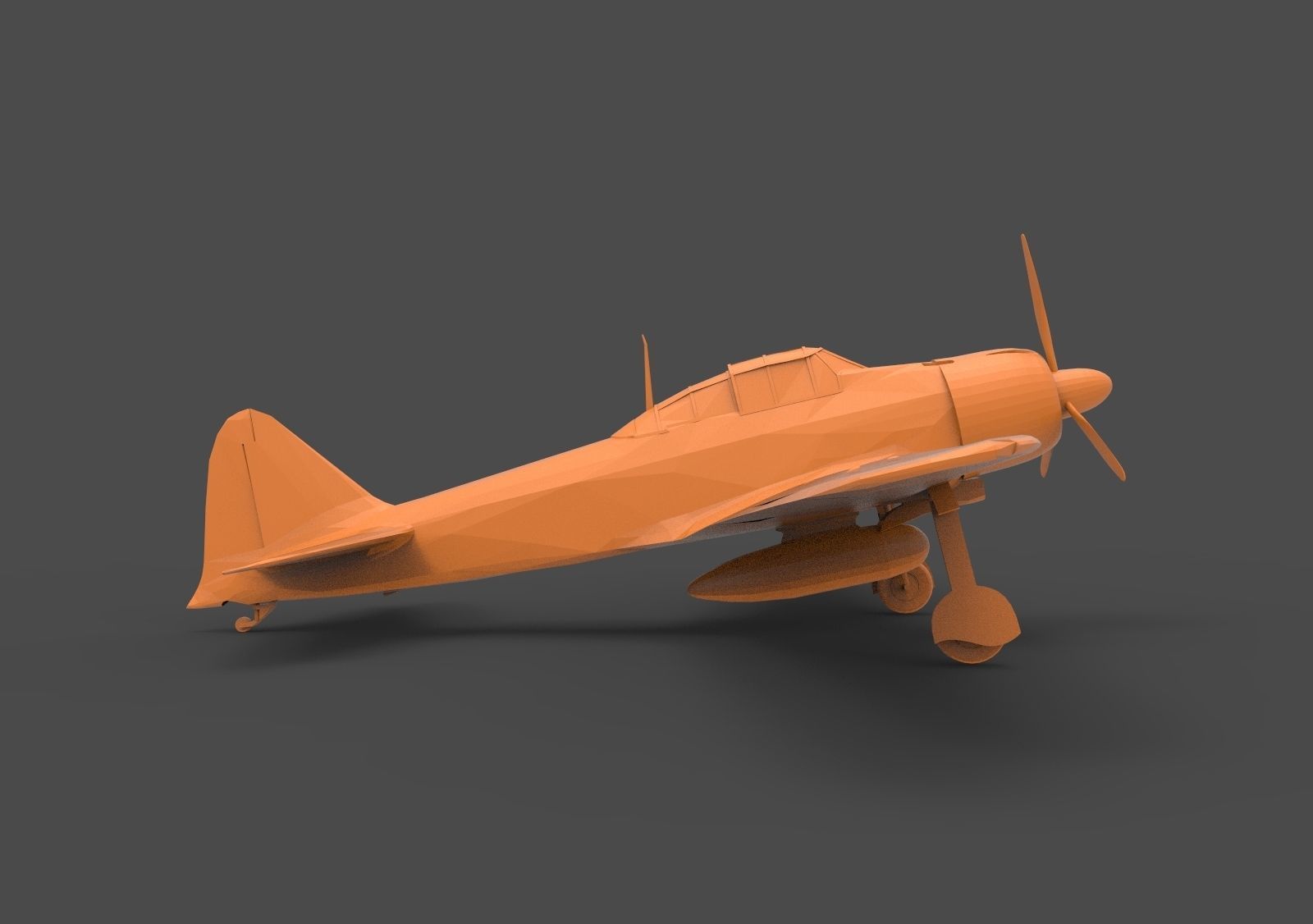 A6M Zero 3D print model_3