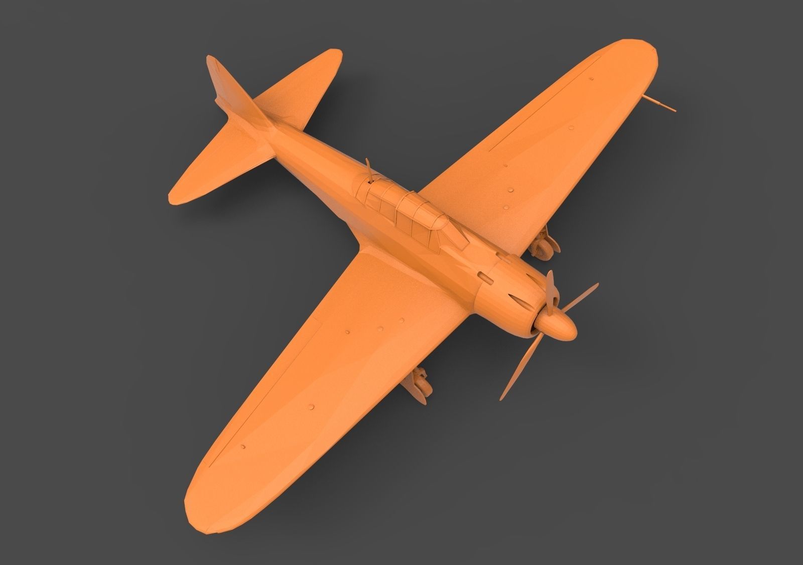 A6M Zero 3D print model_7