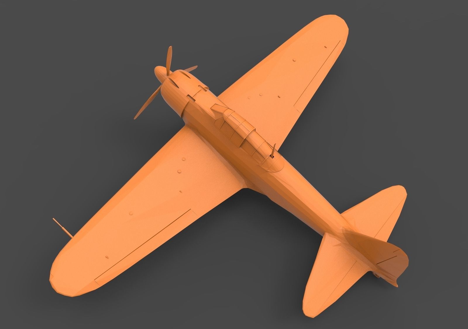 A6M Zero 3D print model_6