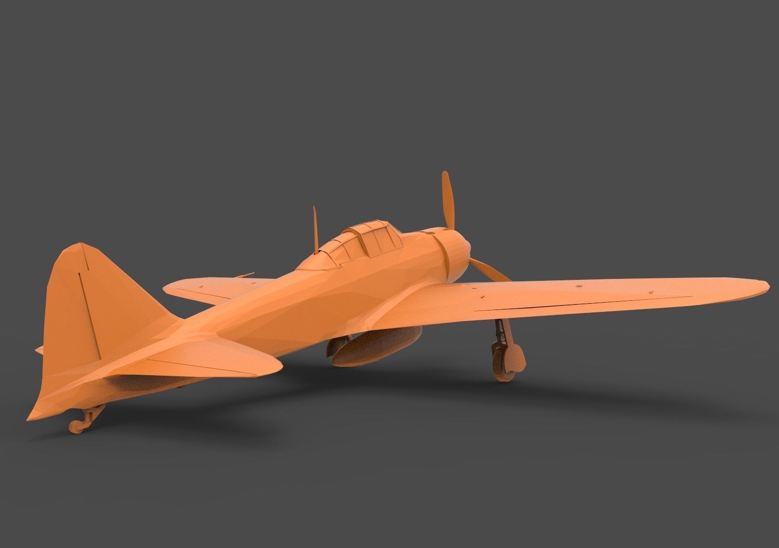A6M Zero 3D print model_4