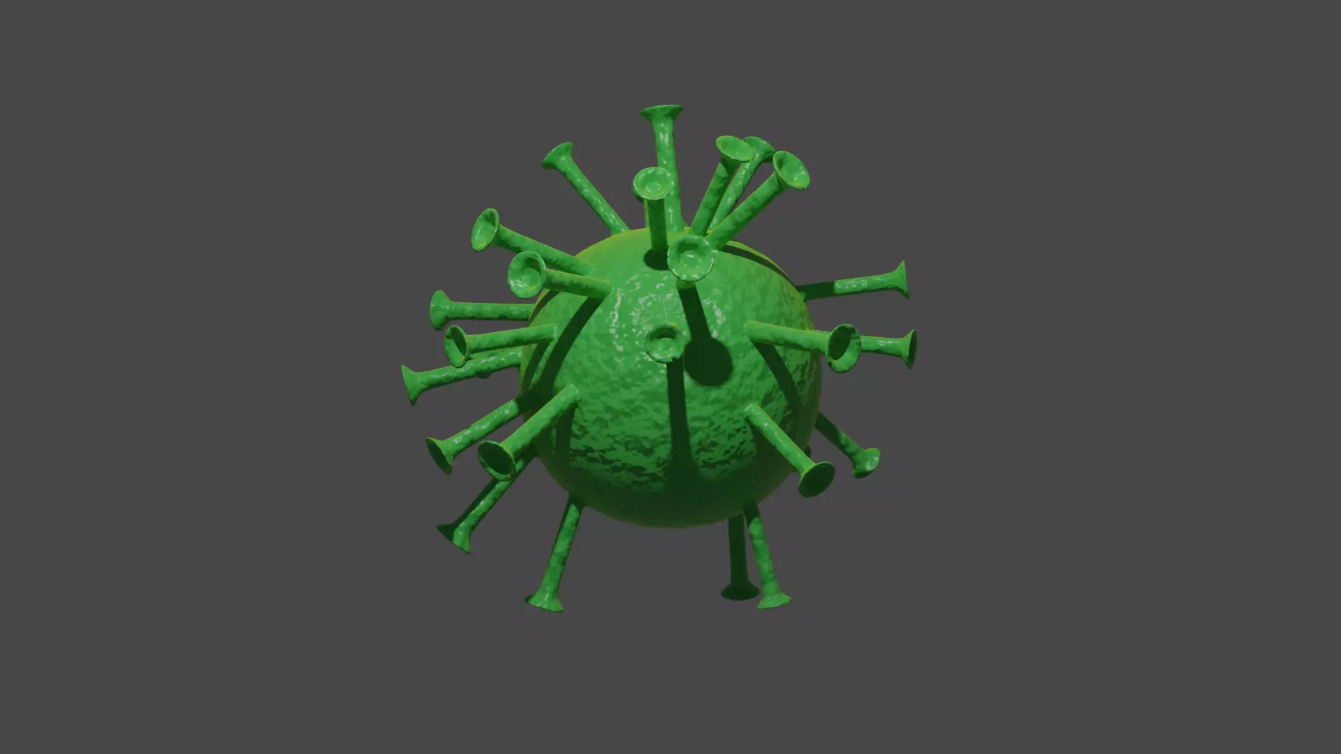 Virus Model Greenish Yellow 3D model_0