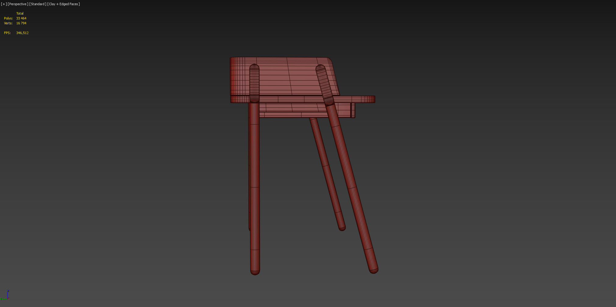 Zegen ASH Desk Low-poly 3D model_10