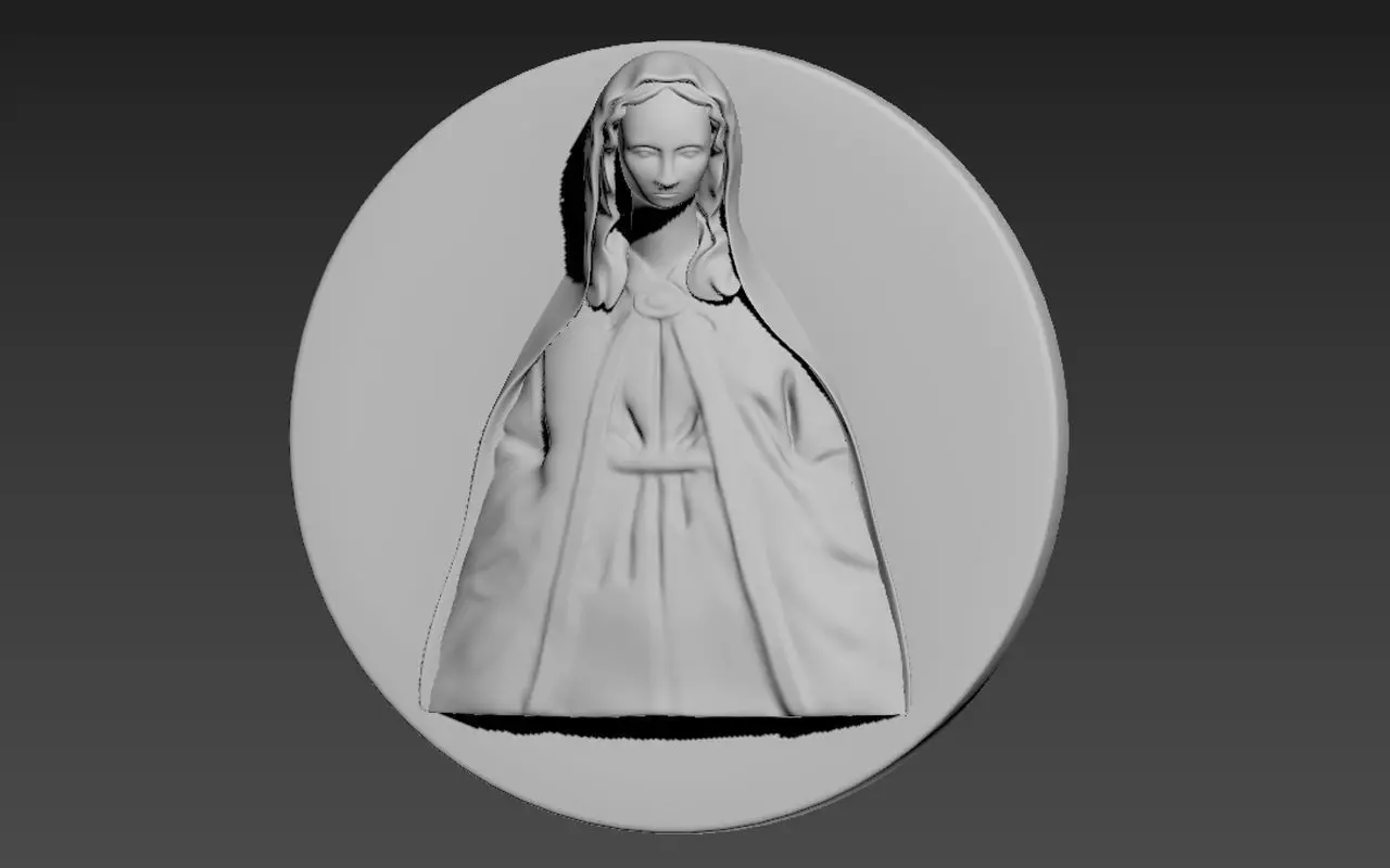 Marie statue of virgin mary 3D print model_0
