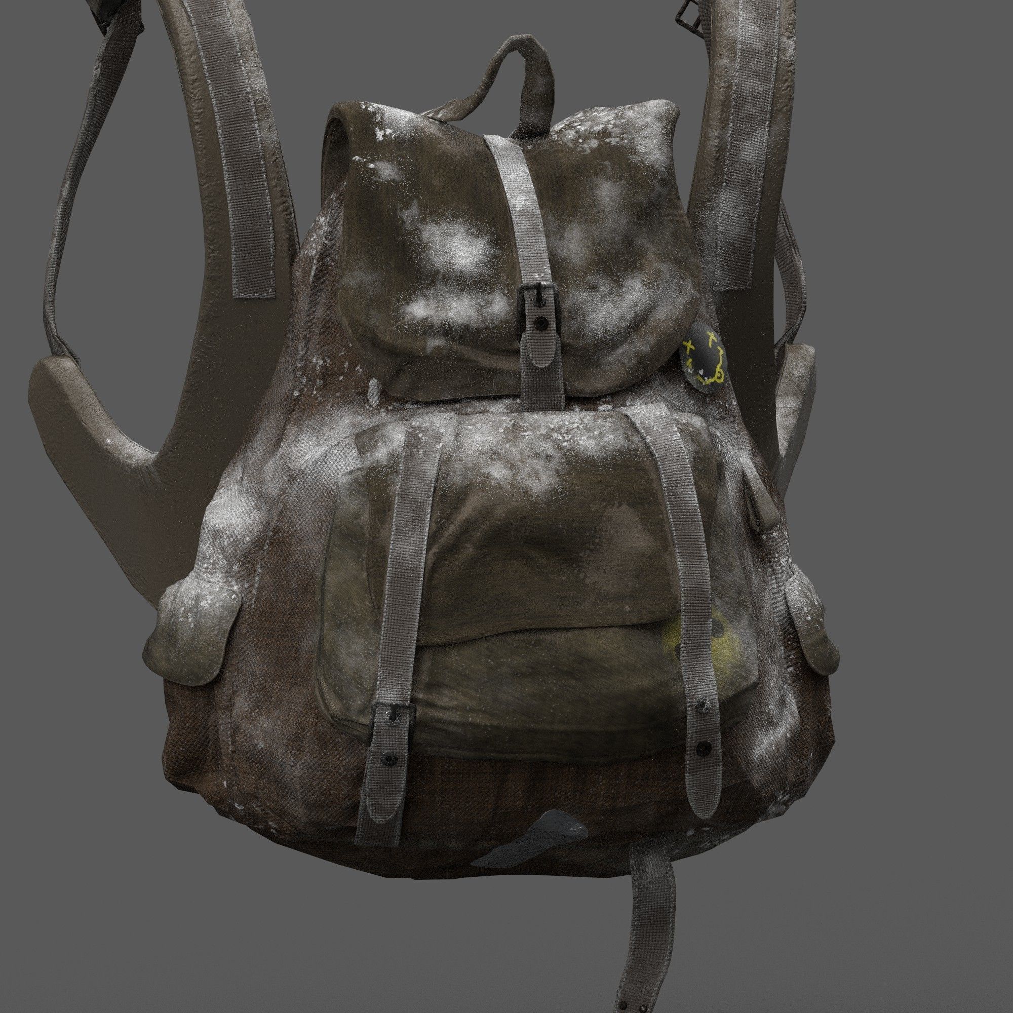 Backpack Low-poly 3D model in 3 differents ambients Low-poly 3D model_2