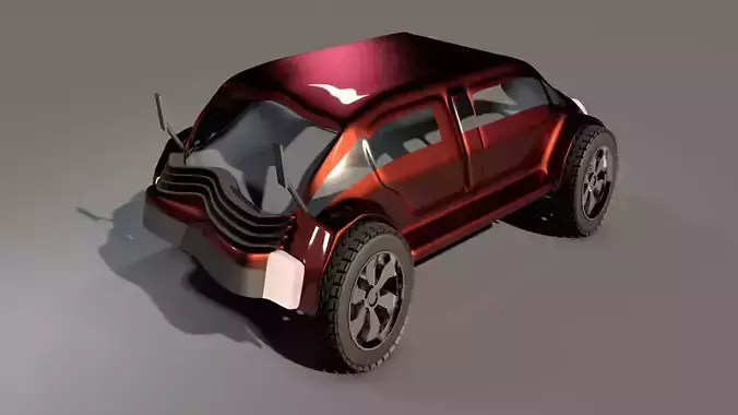 3d Car Game Style Four            Low-poly 3D model