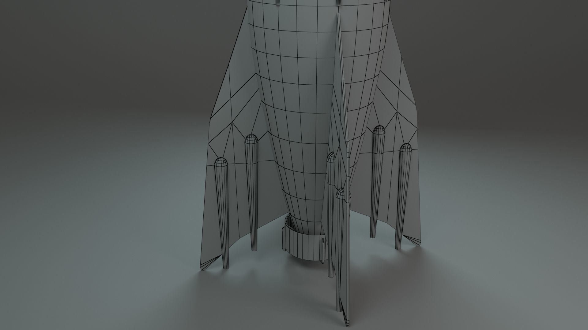 Rocketship V2 1950s style free VR / AR / low-poly 3D model | CGTrader