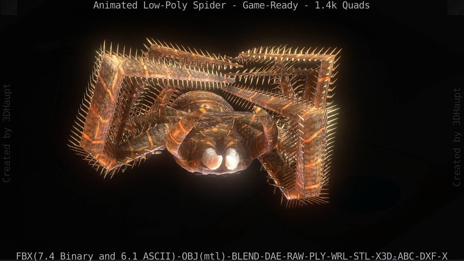 Spider Rigged and Game Ready Low-poly 3D model_87