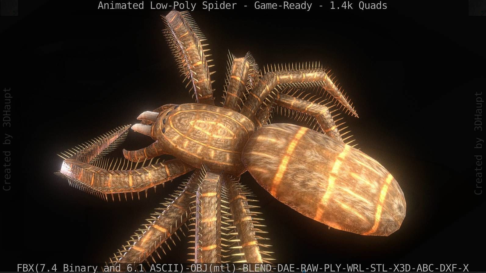 Spider Rigged and Game Ready Low-poly 3D model_84