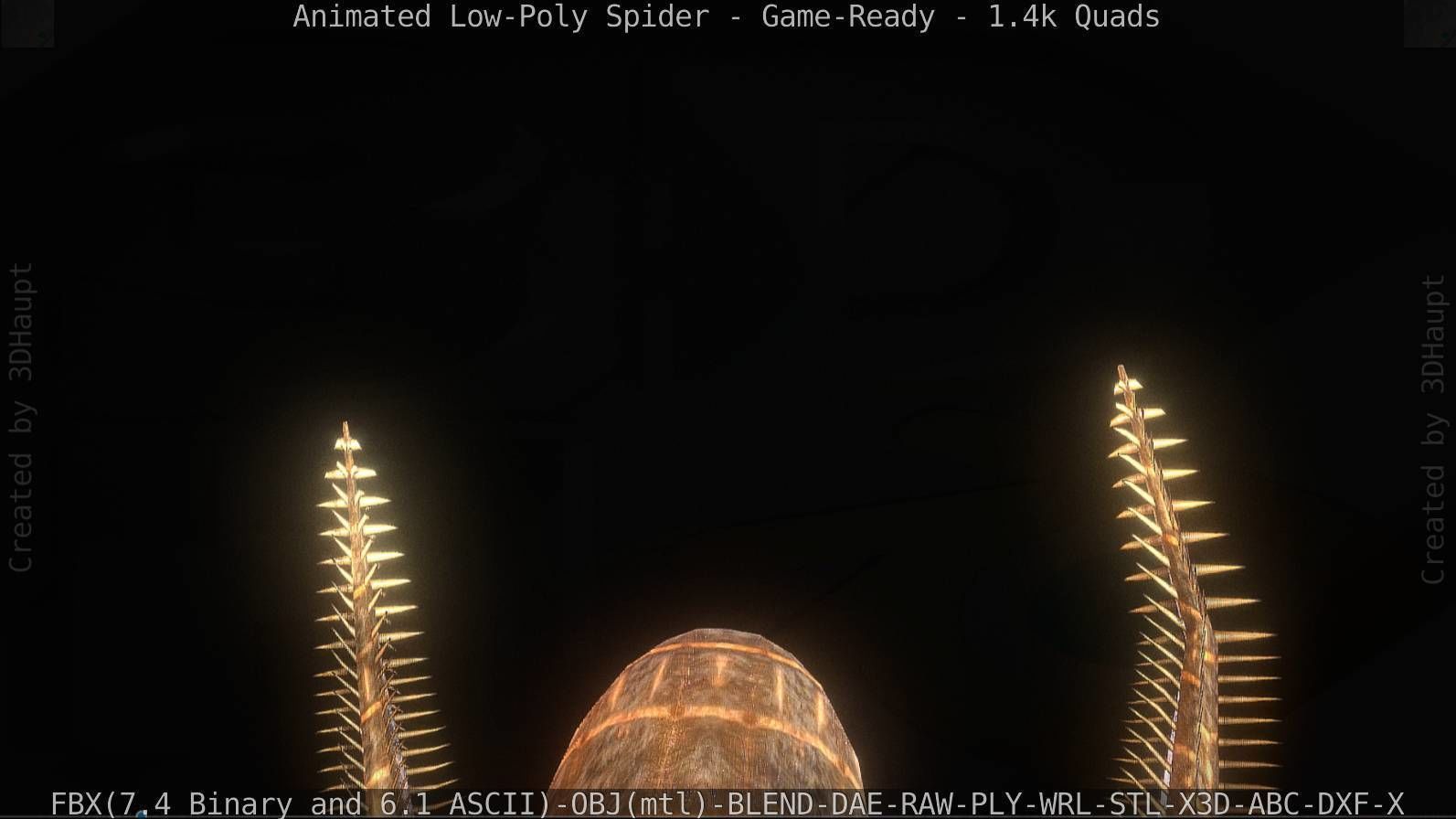 Spider Rigged and Game Ready Low-poly 3D model_77